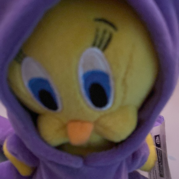 8" x 9" Warner Bros Looney Tunes Tweety Bird Purple Octopus / Monster Plush - Picture 2 of 4